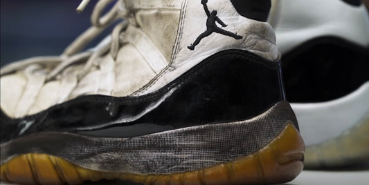 This pair of Air Jordan 11s from 2000 is in desperate need of a full sneaker clean and restoration. 