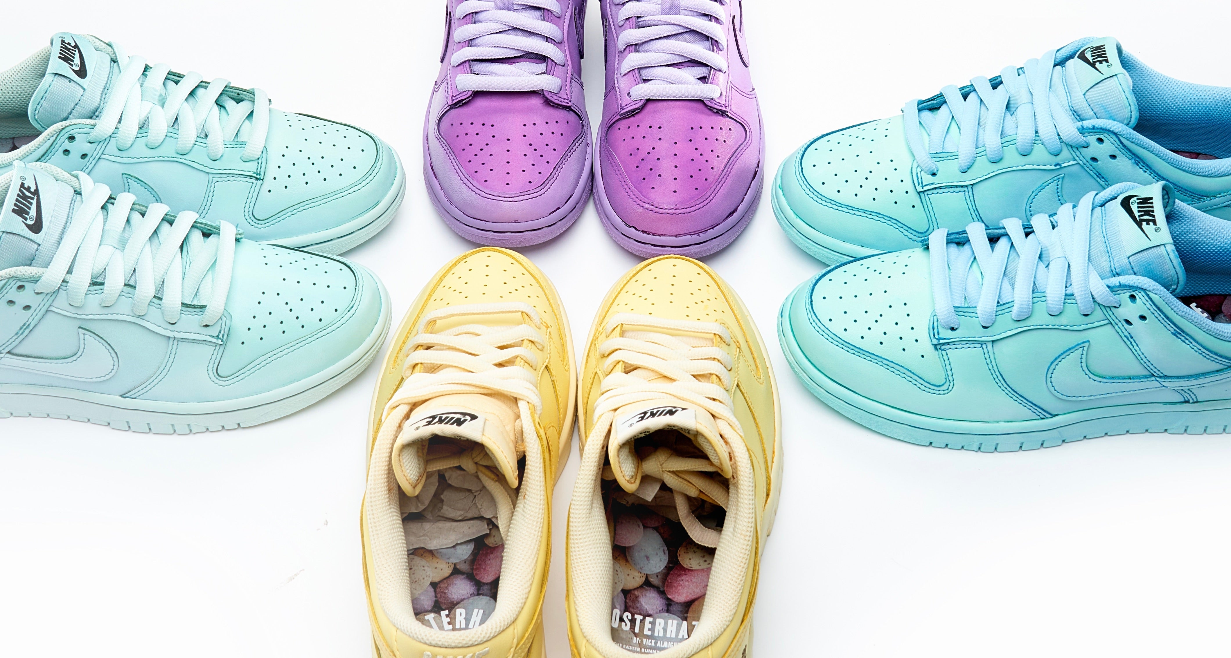 Custom Roses On Dunks Custom Nike Dunks | Easter Pack – Reshoevn8r