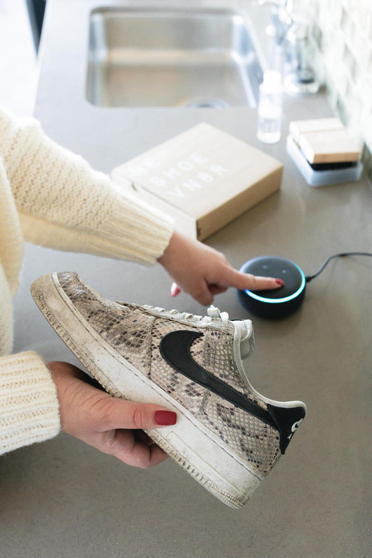 Use Amazon Alexa to order RESHOEVN8R sneaker care products with your voice. 
