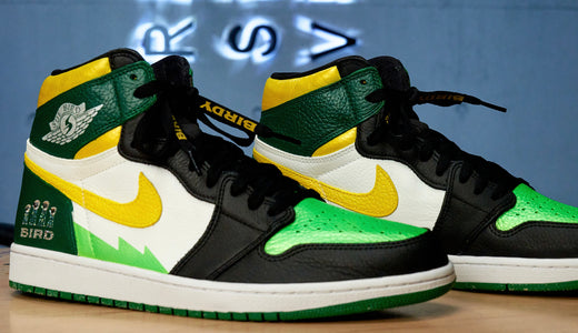 Air Jordan 1 Custom for Sue Bird Inspired by Seattle Storm. 