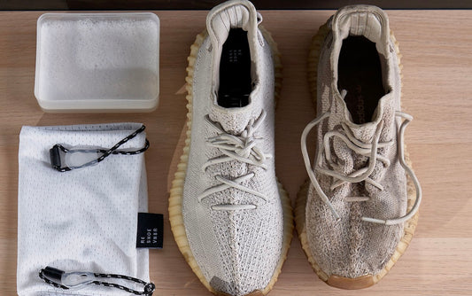 Before & after cleaning the Yeezy 350 with RESHOEVN8R. Take advantage of the Yeezy Cleaning Service. 